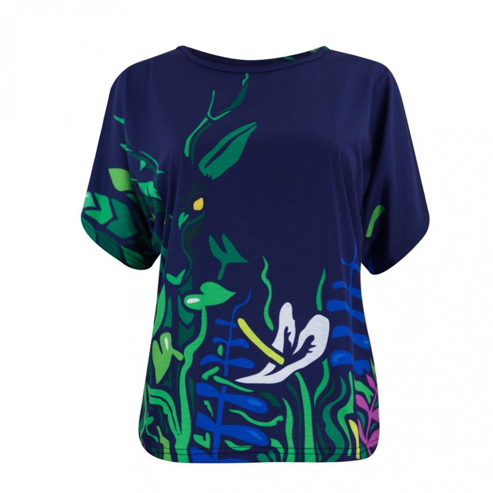 Tropicolleureux - Blu - Camiseta Mujer